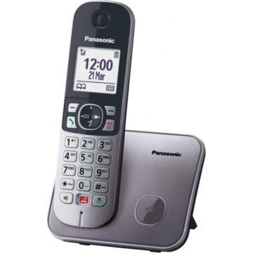 Panasonic KX-TG6851 Ασύρματο Τηλέφωνο με Aνοιχτή Aκρόαση Γκρι